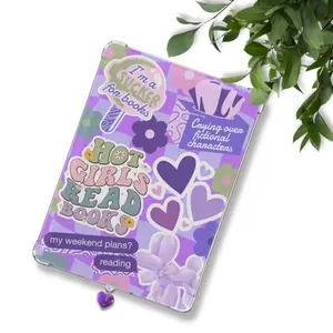 Hot Girls Read Shimmery Sticker Look Insert for Clear Case | Bookish Accessories