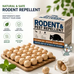 Rodent Repellent 36 Balls, Peppermint Oil Mouse Repellent Indoor & Outdoor Use, Natural Moth Balls for Rodent Mice Repellent for Home, Garage, Car, RV & Garden