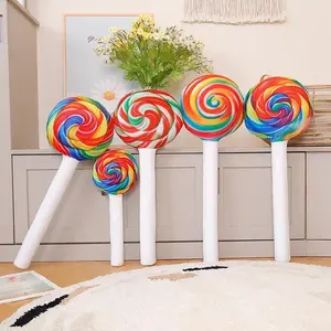40/70CM Candy Cane Plush Stuffed Lollipop Candy Cane Cute Pillows Christmas Plushies Party Supplies Throw Pillow