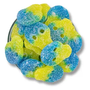 Sour Blue Raspberry Lemonade Swedish Skulls-Swedish Candy- 6oz-Gelatin Free- Chewy Candy