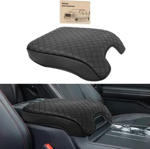 Nilight PVC Leather Center Console Cover, Compatible with 2015-2020 Ford F150 & 2017-2022 F250/F350/F450 (Bucket Seat Only), Vehicle Armrest Box Pad Protector Replacement Cushion Car Interior Kit Seat Foam