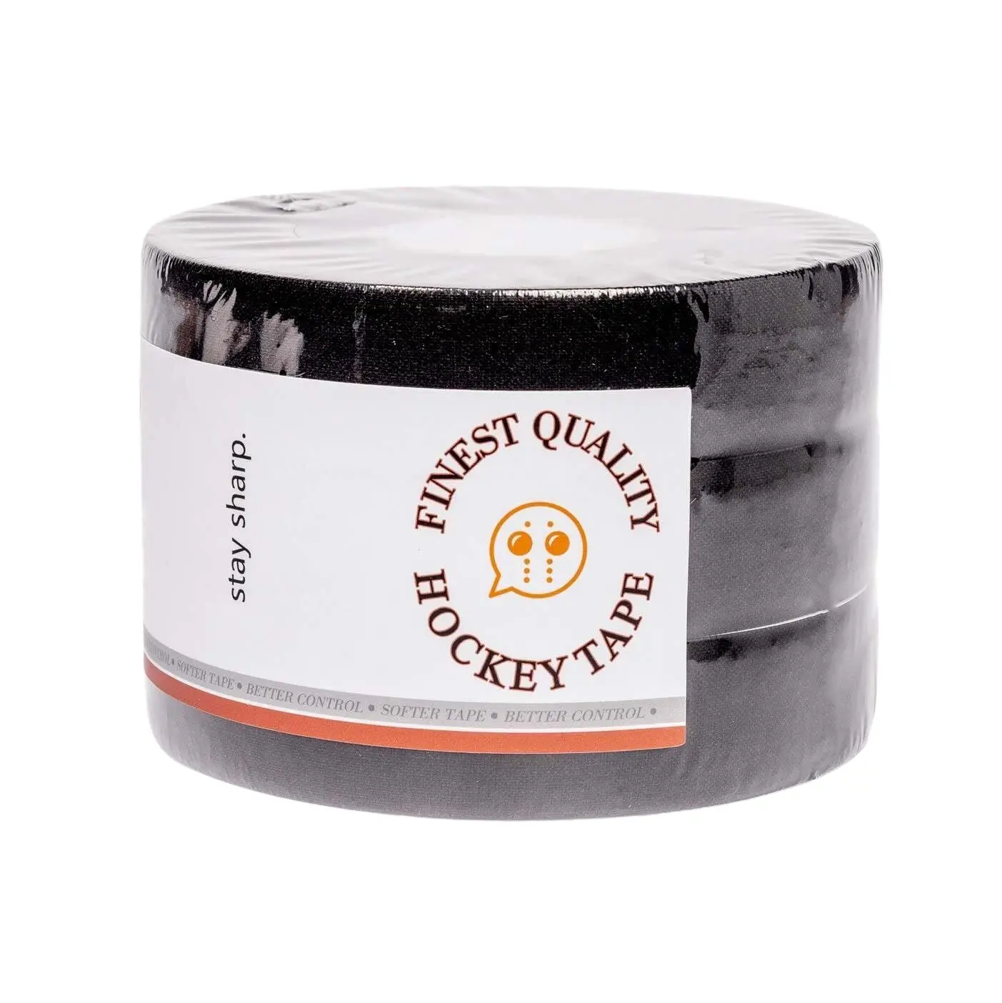 the hockey pro shop Cloth Hockey Tape - 3 Pack Black Hockey Tape, Hockey Stick Tape