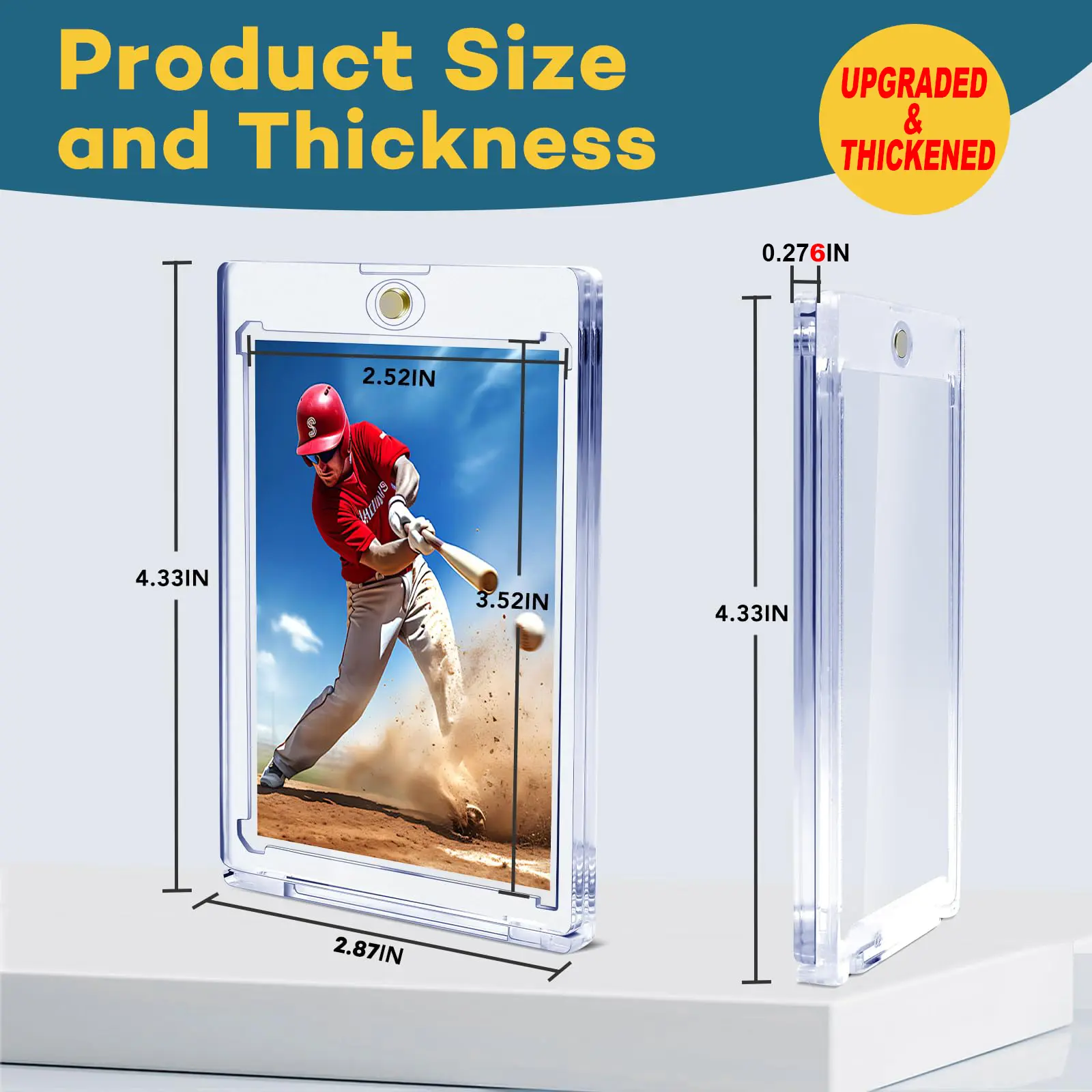 UV400 Protection, Magnetic Card Holder 35pt, Premium Acrylic Hard