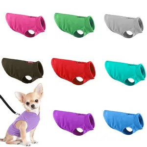[Cozy Winter Dog Jacket] Warm & Cozy Fleece Dog Jacket - Small Dog Coat for French Bulldogs, Pugs, Chihuahuas |   Soft Slip-On Pet Jacket in Pink, Green, Brown, Red, Blue, Purple, Grey, Black - All-Season & Christmas Gift, Elastic Comfort Band