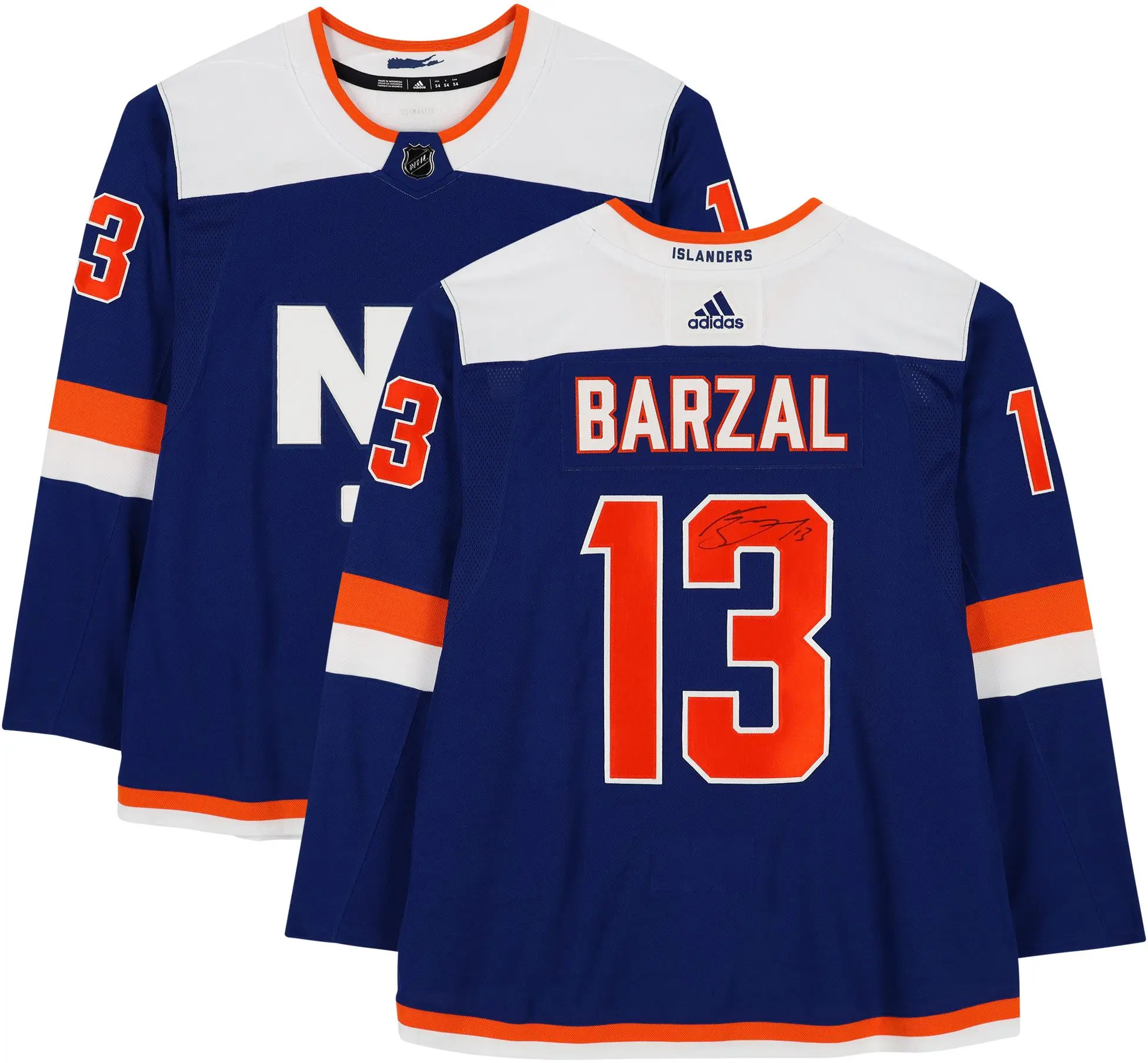 Mathew Barzal New York Islanders Autographed Blue Alternate Adidas Authentic Jersey - Fanatics Authentic Certified