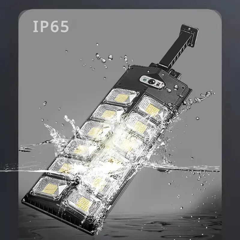 SolarStreetLight 2000W Commercial Solar Lights Wide Angle Motion Sensor Remote Control Waterproof Foldable Bracket LED Landscape Spotlights for Home & Commercial IP65 Cold White 6500K