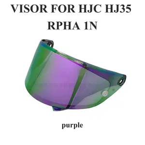 HJC Motorcycle Helmet Visor for HJ-35 RPHA 1N HJ35 Casco Moto Windshield Helmets Accessories Replacement Lens Anti-UV Anti-Fog Purple Polycarbonate