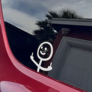 Stick Figure Middle Fingers Vinyl Sticker Decal car stickers Automotive Accessories