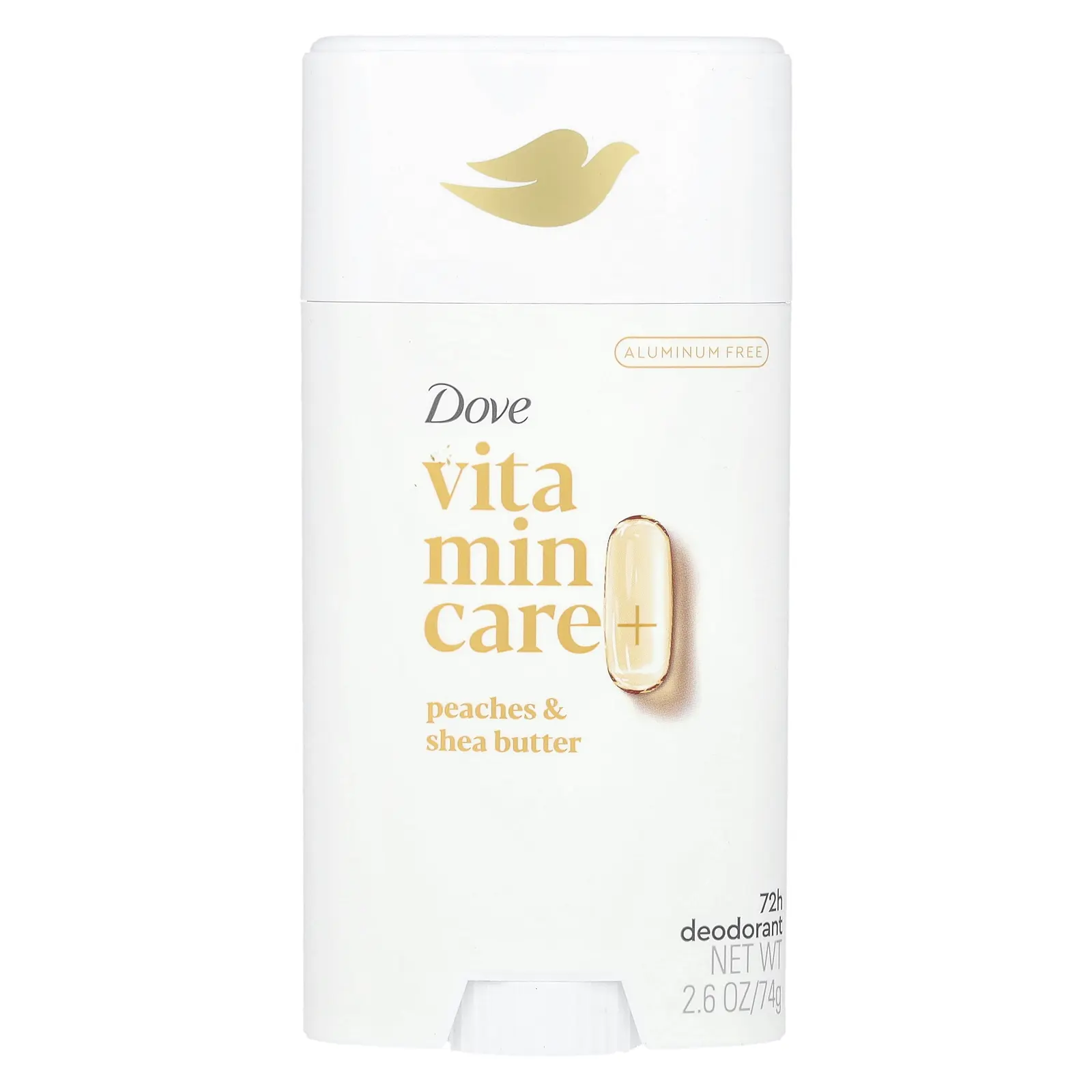 Dove Vitamin Care+ Deodorant, Peaches & Shea Butter, 2.6 oz (74 g)