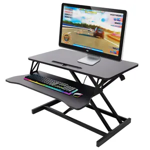 Adjustable Height Standing Laptop Table with Keyboard Tray, Adjustable Sit-Stand Standing Desk Converter Workstation