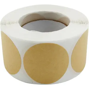 1.5 Inch  Code Dot Stickers, Color Coding Label Round Blank Stickers Removable Writable Circle Adhesive Labels for Marking Organizing (500 Pieces Per Roll)