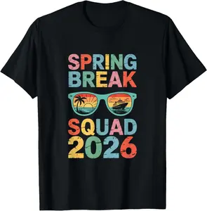 Spring Break Squad 2026 Funny Vintage Team Family Fun T-Shirt