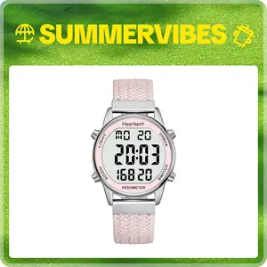 Women Pedometer Watch-Step Tracker Watch with Calories Counter-Non Bluetooth Pedometer Watches-LCD Large Numbers-30M Waterproof Watch-Sport Pedometer Watch Step Counter for Walking Visit the Hearkent summervibes