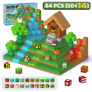 EFFUN 64PCS Magnetic Building Blocks - Creative & Educational Montessori,Perfect Gift for Kids Ages 3+