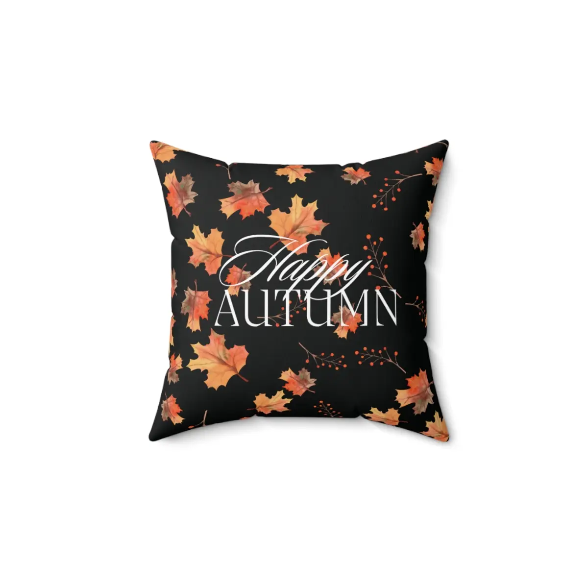 Fall Harvest Spun Polyester Square Pillow - Autumn Home Decor, Halloween Accent Pillow, Cozy Fall Throw Pillow, Thanksgiving Decor, Seasonal