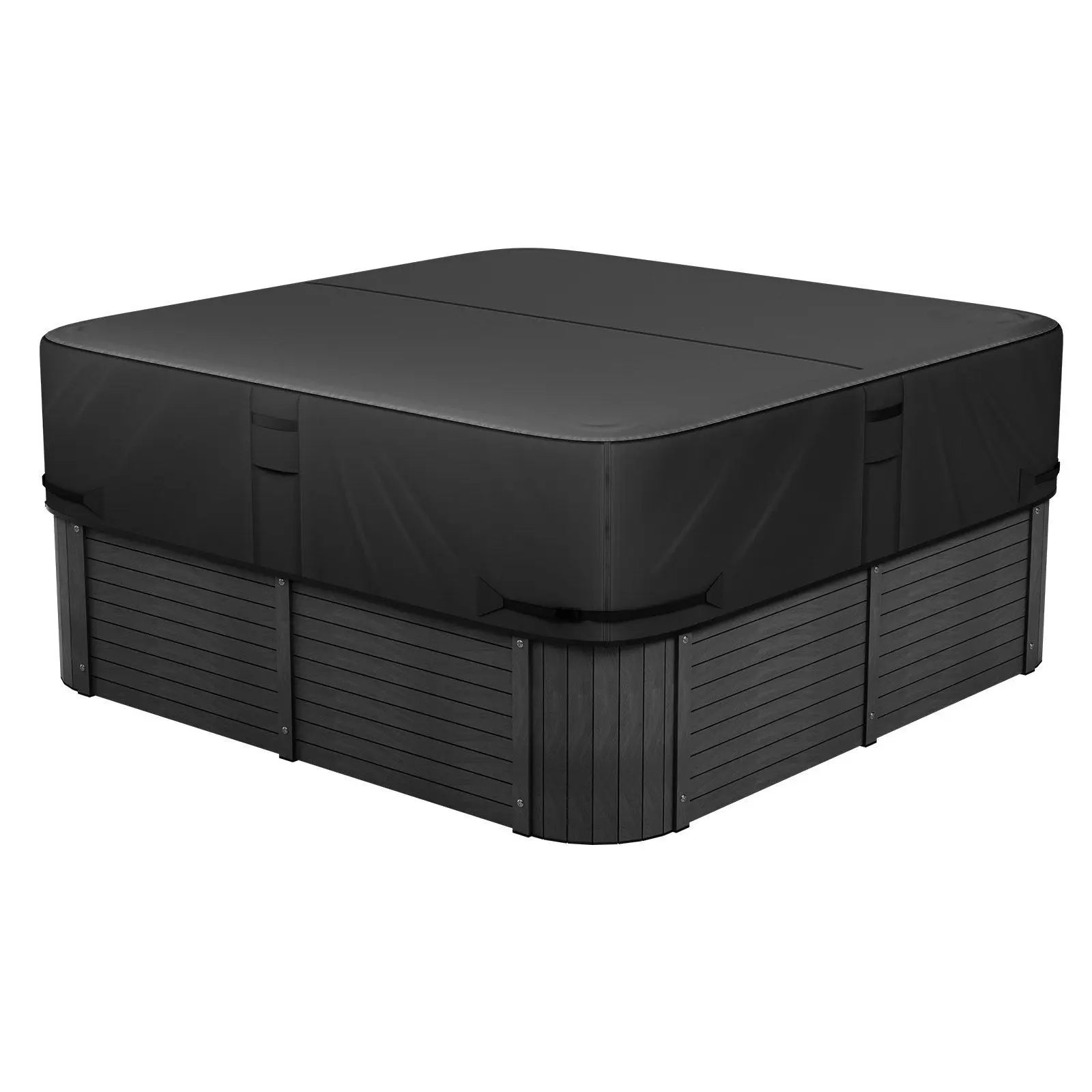 VEVOR Outdoor Hot Tub Cover 88 x 88 x 20 Inch Weatherproof and Waterproof Black