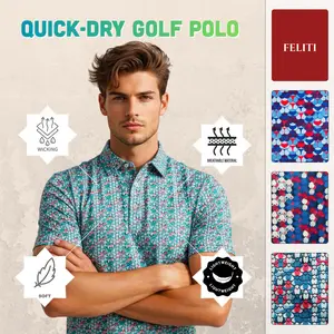 Men's Golf Polo Shirt – Quick-Dry, Slim-Fit, Embroidered Logo, Breathable & Lightweight, Top Gifts for Him, Gifts For Dad, Men’s Golf Gifts