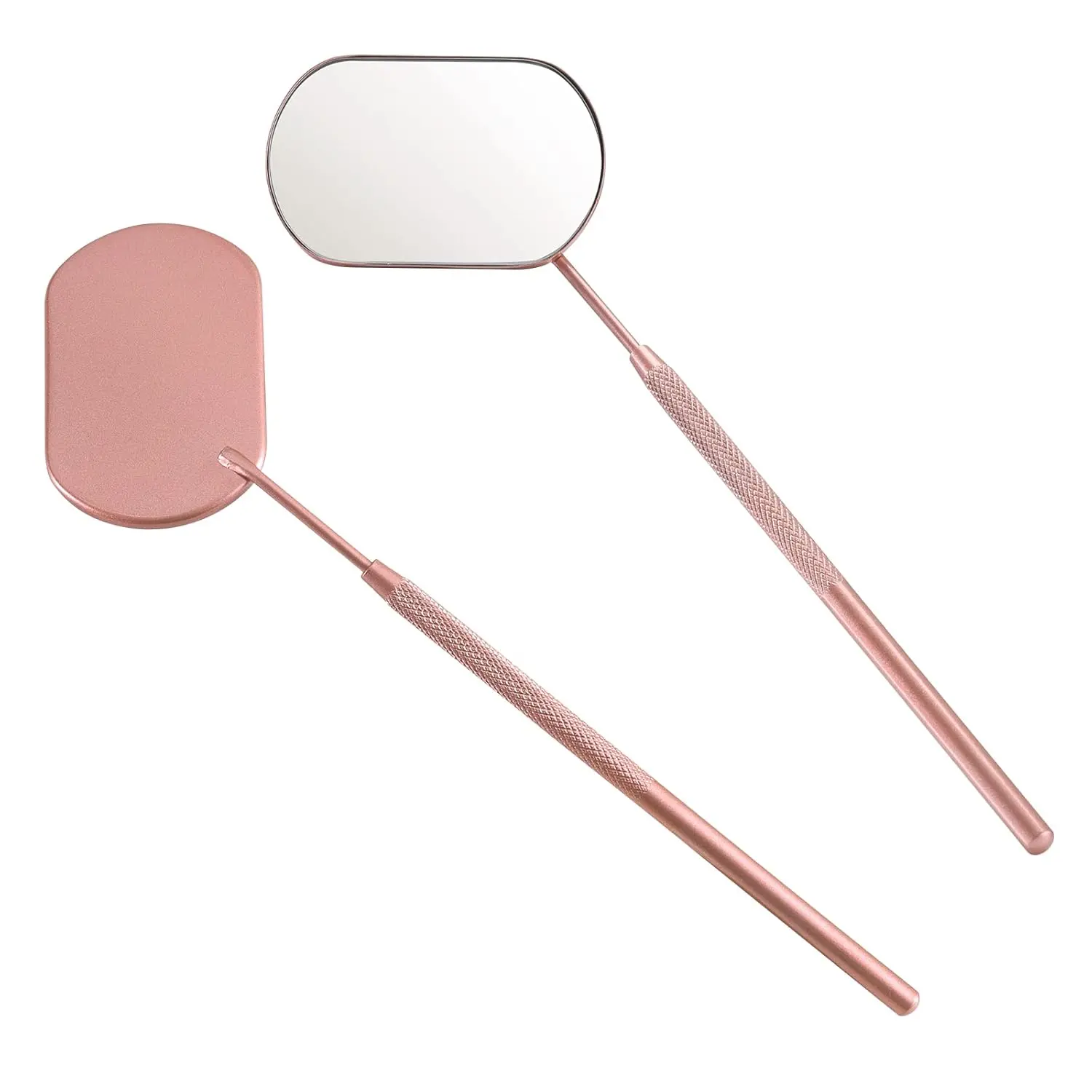 2.2 Inch Stainless Steel Eyelash Mirror for Lash Extensions, Large Viewing Cosmetic Tool for Lash Techs, Professional Supplies for Insta-worthy Finishes - Rose Gold, Eyelash Extensions, 2.2 Inches, Makeup Eyelash Mirror