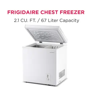 2.1 Cu. ft. Garage Ready Chest Freezer, Compact Deep Freezer in White