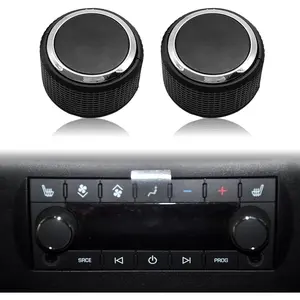 Car Rear Radio Volume Control Knob, Radio Repair Kit Replacement Button Compatible with 07-13 Chevy Tahoe Chevrolet Silverado GMC Acadia Sierra Denali Yukon GM 22912547(2Pcs)