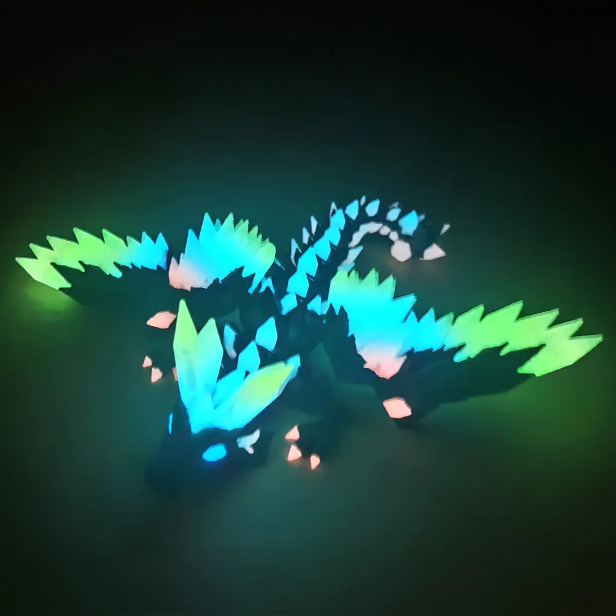 1pc 3D Printed Dragon Mystery Dragon Egg, Glow in the Dark 3D Print Decorative Dinosaur, Decorative Figurines, Decoration Figure, Home Decor, Funny Gift, Dino Luminous Statue, Decorative Home Ornament