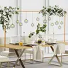Thick Metal Clamp-On Over-the-Table Rod Stand, Clamp-on Stability & Quick Screw Setup, Adjustable 13"-42" Height & 29"-98" Length Gold Table Arch for Backdrop, Wedding Party Backdrop, Party Decorations Banners, Stable Arch Support