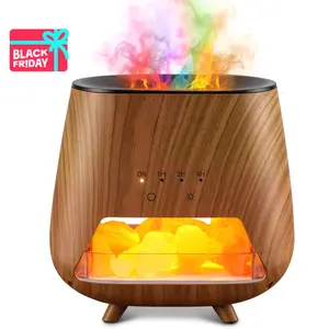 [TikTokShopBlackFriday]Portable Simulated Flame Air Aroma Diffuser, 7 Flame Color Noiseless Essential Oil Diffuser with Auto-off Protection, USB Powered Desktop Humidifier, Gifts for Girlfriend, Room Humidifier, Aromatherapy Diffusers, Fragrance Machine,