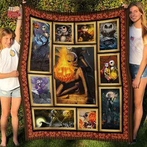 Jack Skellington Blanket – Christmas Nightmare Fleece Blanket, Premium Sherpa Blanket, The Nightmare Before Christmas Blanket