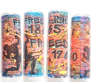 Free-ish 1865 Juneteenth 20 oz Skinny Tumbler Straight