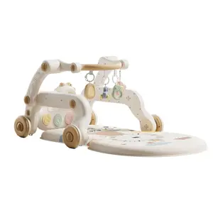 5-in-1 Baby Gym,music pedal piano，Walker & Activity Table, Educational Growth Toy for Boys & Girls