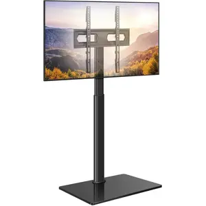 KKTONER Universal Floor TV Stand for 27 to 65 Inch TVs, Height Adjustable, Swivel, Max VESA 400x400mm, Holds up to 88 lbs