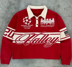 Global Casual Street Retro Rugby Polo polyester, UNISEX