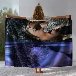 Funny Pattern Print Blanket, Flannel Series Bedding, Dormitory Blanket, Nap Blanket, Car Blanket, Office Blanket, Air Conditioning Blanket