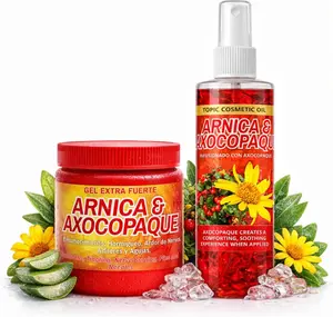 Arnica + Axocopaque Bundle - Flores de Arnica Gel 4.23 oz, + Arnica- Axocopaque Oil 8 fl oz | Natural Fast-Absorbing Botanical Massage Gel & Oil for Post-Workout & Daily Use.