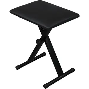 X Style Cushion Padded Keyboard Stand Bench Adjustable 3 Heights
