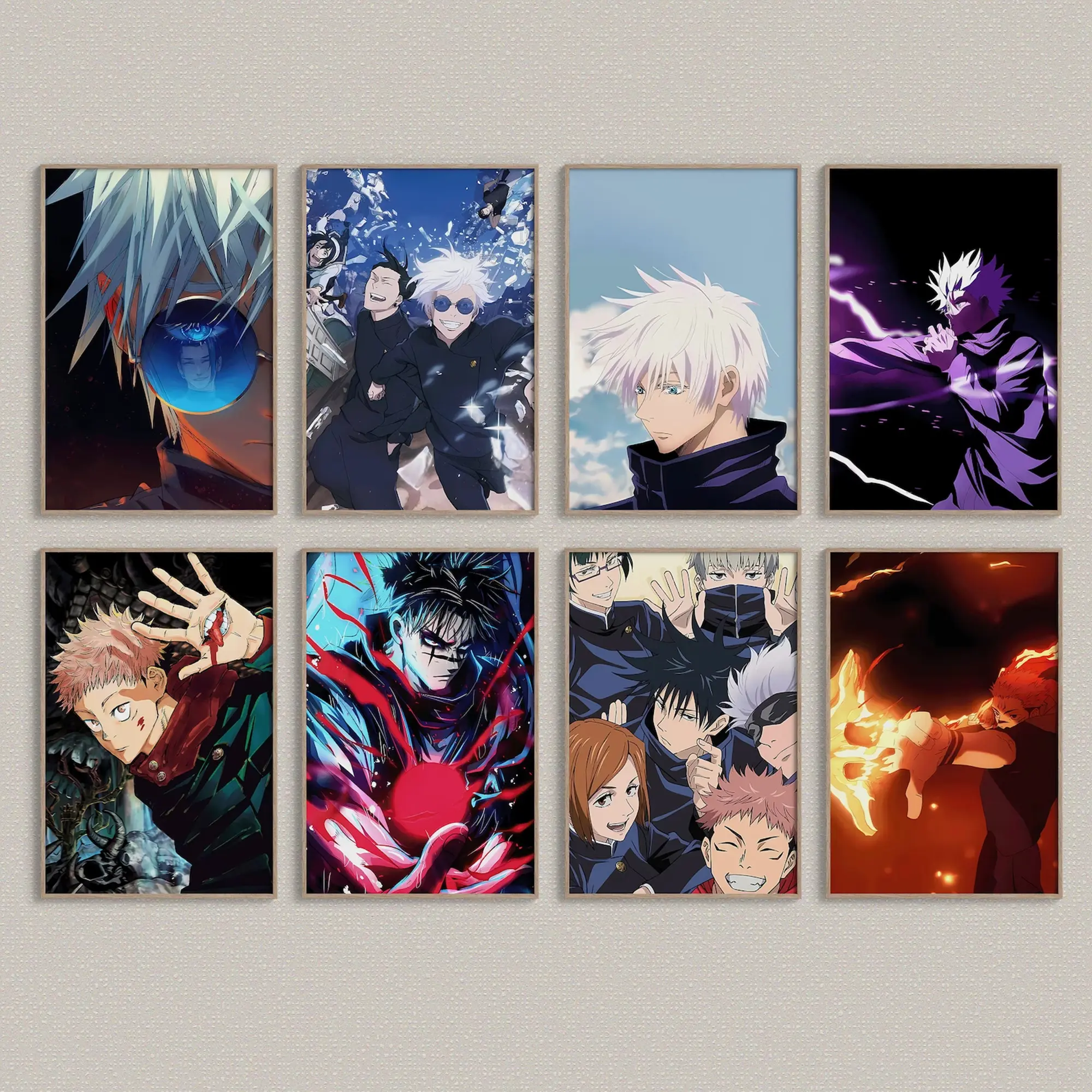 Jujutsu Kaisen Poster, Manga Art Wall, JujutsuKaisen Anime Wall Print, Minimalist Gallery Art, JJK Posters, Satoru Gojo, Sukuna, Megumi, Itadori Room Decor Artistic Photo Decoration