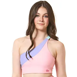 Daydream One Shoulder Crop Top - Pink Serenity