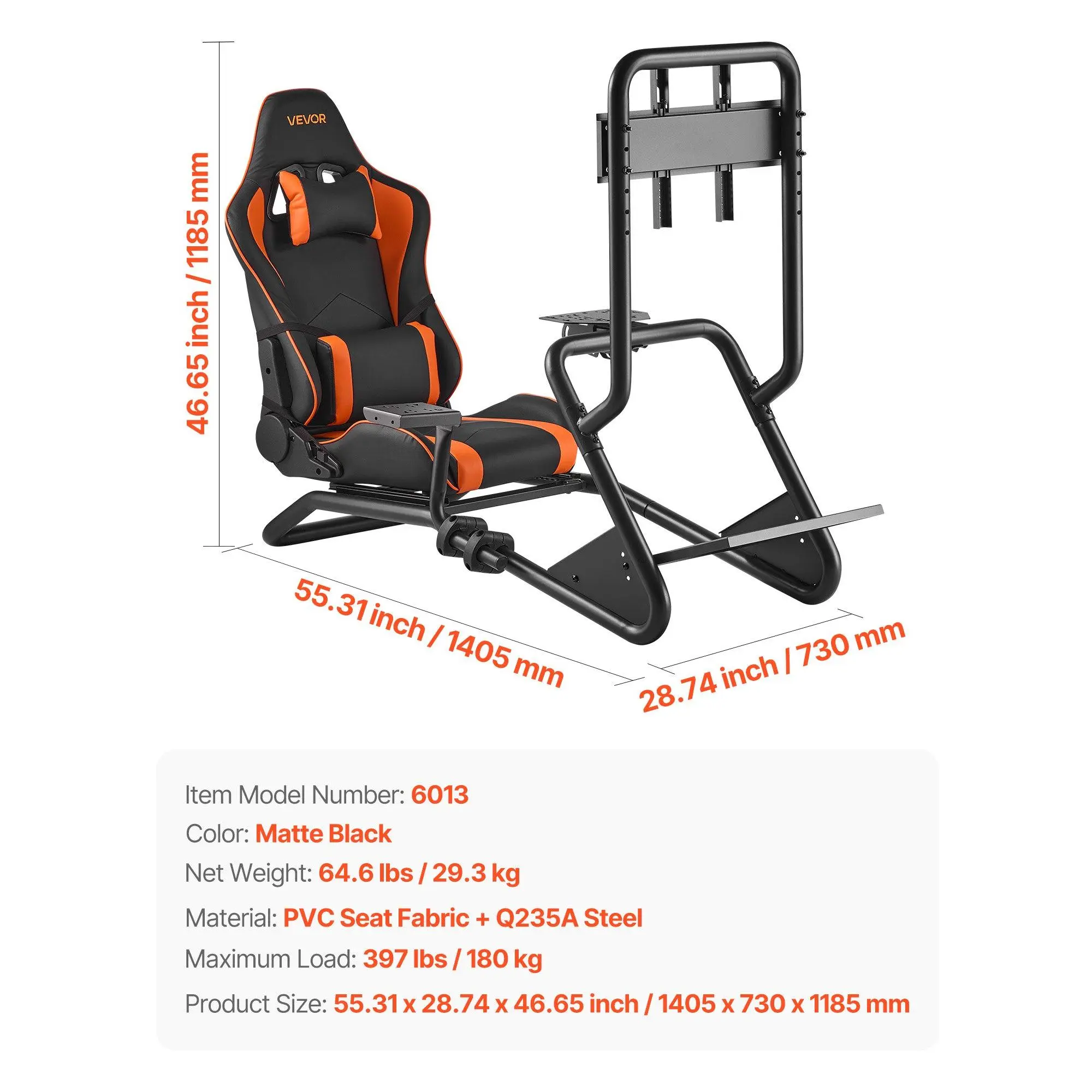 Dual-Track Arm with Monitor Stand Cockpit