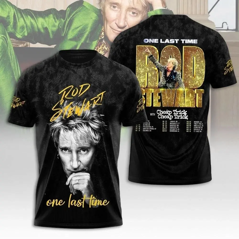 Rod Stewart One Last Time Tour Tee - 2026 Farewell Concert Shirt, Vintage Icon Graphic, Tribute Aesthetic t14078