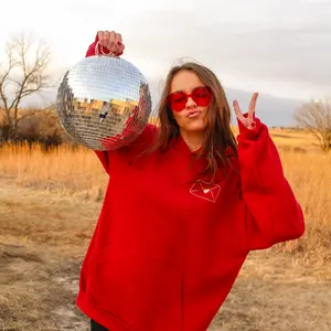 Tell Your People You Love Them Red Stringless Hoodie