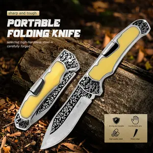 Beautiful resin pocket knife, sharp and hard blade, comfortable grip, ideal choice for festive gifts, long blade, resin handle knife, high-quality knife, Damascus knife, handmade knife Block