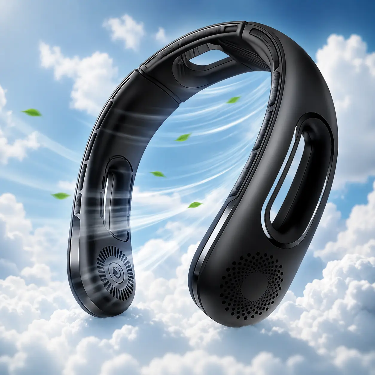 Portable Bladeless Neck Fan – Rechargeable Hands-Free Personal Fan