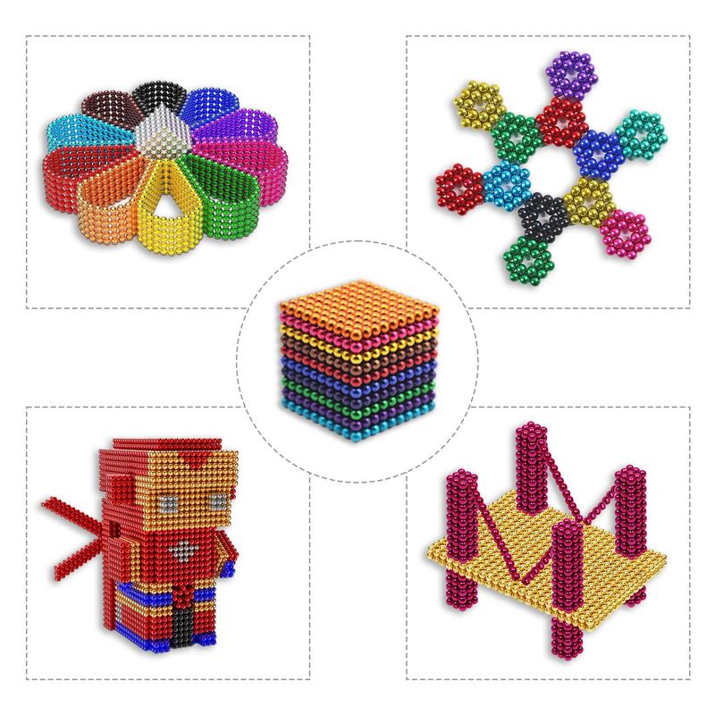 Adult Stress Relief Toy – 3D Building Balls for Creativity, Focus & Relaxing Fun 3mm,1000pcs