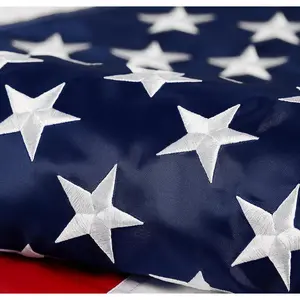 American Flag 3x5 ft: Longest Lasting US Flag, Made From Nylon, Embroidered Stars, Sewn Stripes, Brass Grommets, UV Protection Perfect for Outdoors! USA Flag