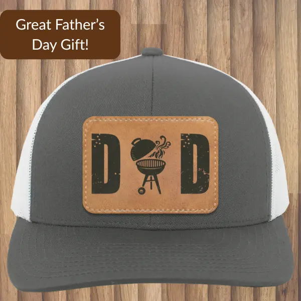 Funny Dad Trucker Hat with Grill Patch | Father's Day Gift for BBQ Lover | Custom Snapback Hat for Him | Grill Master Dad Cap