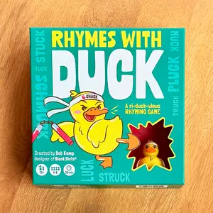 Gray Matters Games Rhymes with Duck A Ri-Duck-Ulous Rhyming Game Created by Bob Kamp Designer of Blank Slate 30 Minute Family Fun