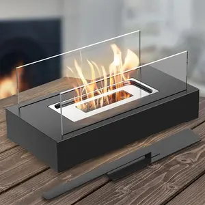 Portable Desktop Fire Pit & Indoor Outdoor Mini Fireplace Set, Safe Easy Operation, Lightweight Design, Perfect for Any Setting