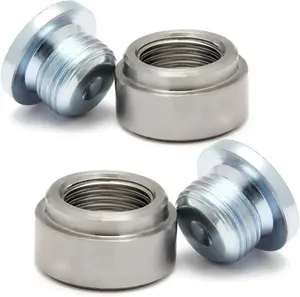 M18x1.5 Mounting Bung & Plug Set – 2 Stainless Bungs + 2 Plugs, Weld Fittings
