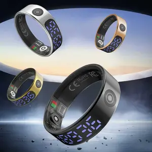 Smart Ring, Waterproof Smart Ring, Unisex Rechargeable Ring, Compatible with Android and iOS Systems, Wearable Device, Fitness Tracker