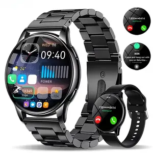 2026 new smart watch, suitable for men and women, supports wireless calls, multiple sports modes, extensive notifications, remote photography, music playback, festive warming experience, compatible with iPhone and Android.